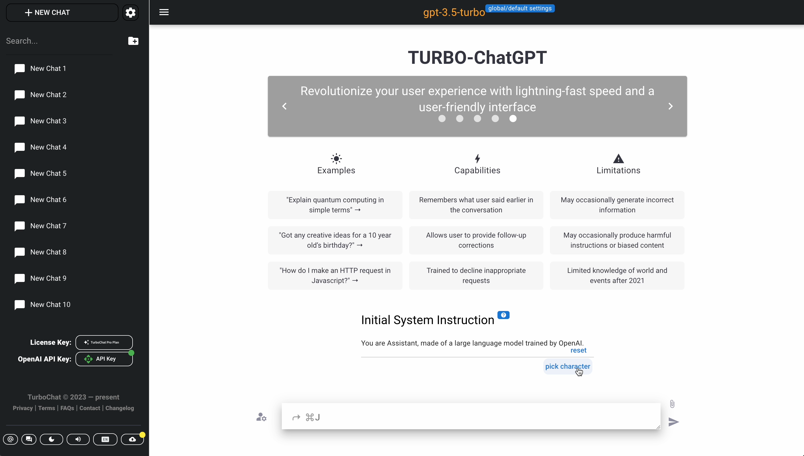 Show Dialog Pick Characters